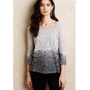 Meadow‎ Rue Women's Ombre Caela Top Lace Sz L